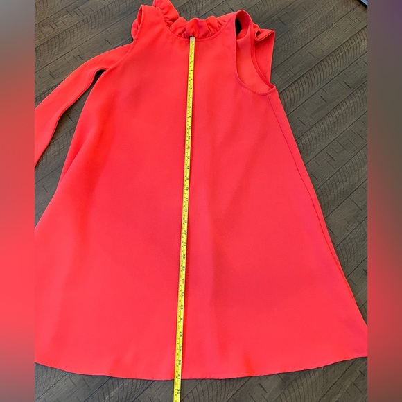 DO+BE Women’s Vibrant Coral Sleeveless Dress with ruffle tie detail Size S - Picture 8 of 9